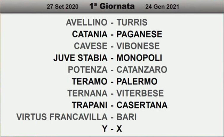 Calendari Serie C, Catania esordirà contro la Paganese