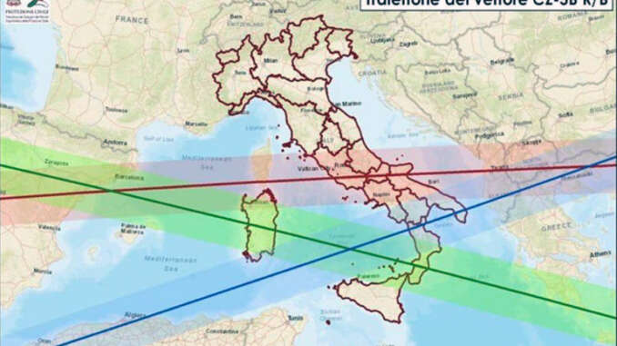 Razzo cinese, “Remota possibilità cada sull’Italia”