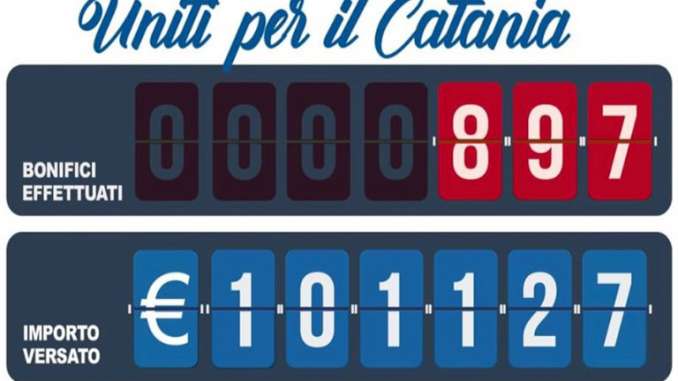 Calcio, uniti per il Catania supera 100 mila euro